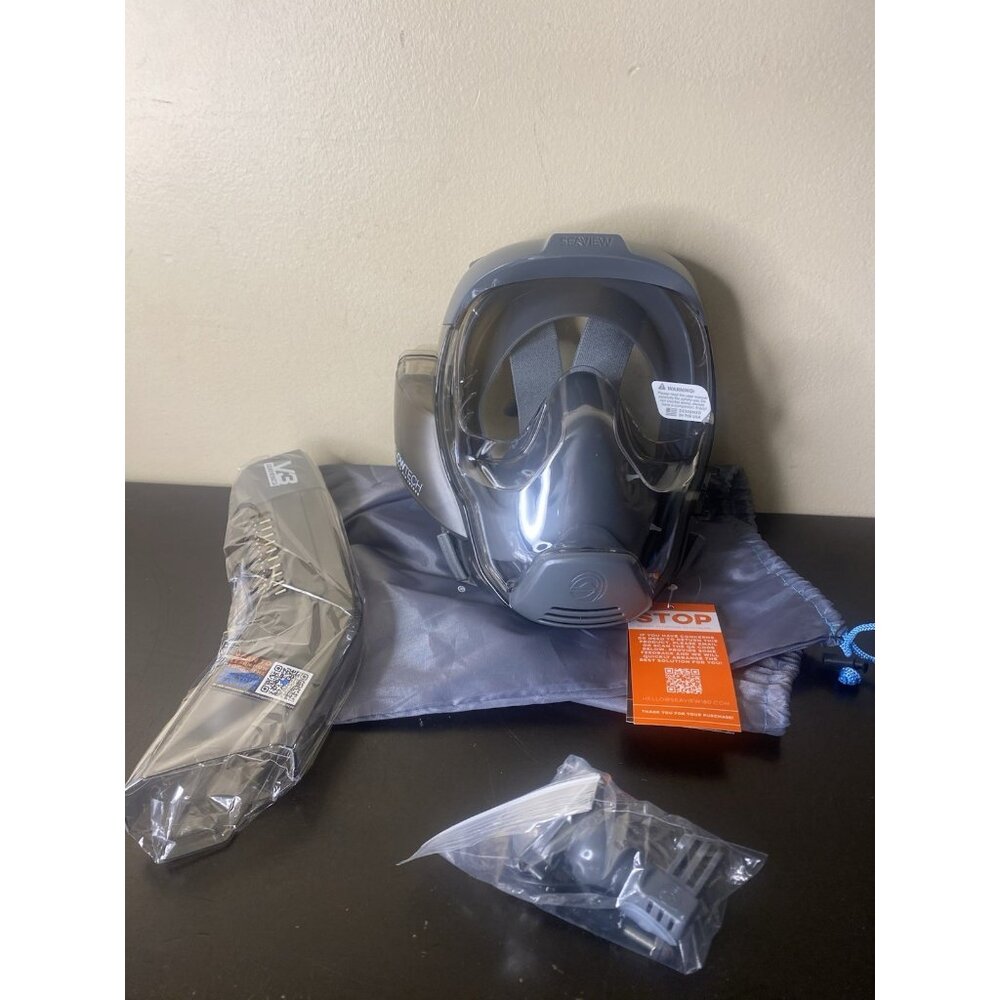 SEAVIEW 180 VIEW V3 FULL FACE SNORKEL MASK ADULT EASY BREATHE FLOWTECH SIZE MED